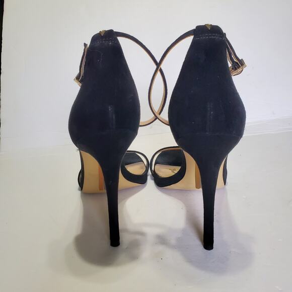 Sam Edelman Ariella Ankle Strap Heels Black Suede Size 9.5 - Picture 8 of 12